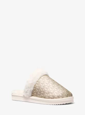 Chinelo Liddy com Logotipo Metálico e Pele Sintética