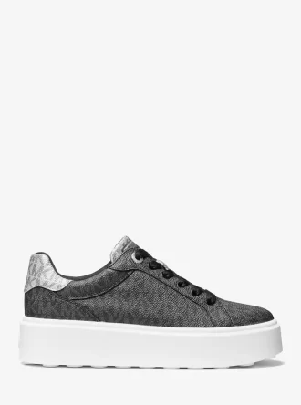Tênis plataforma Romey Metallic Two-Tone Signature Logo