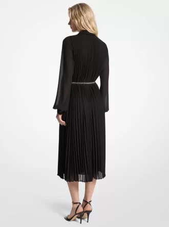 vestido camisa plissado georgette 2 330x444 - Vestido-camisa plissado georgette